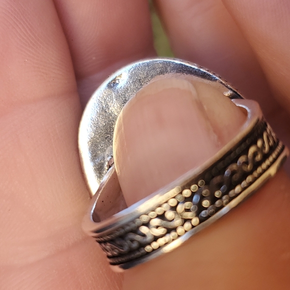 New Dendritic Opal 925 Silver Statement Ring. - Picture 16 of 16